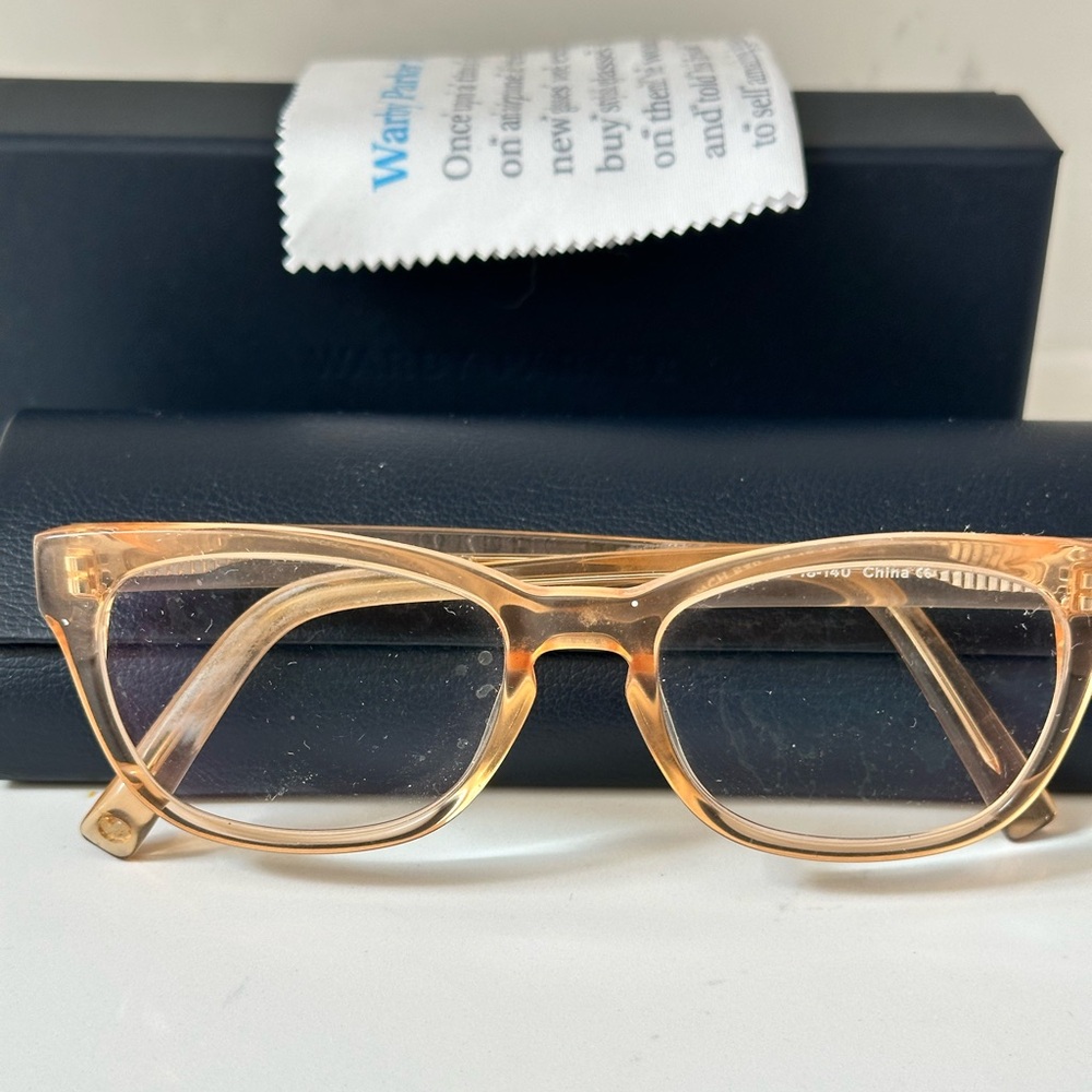 Warby Parker Finch 540 grapefruit CrystalSquare Eyeglasses Frame